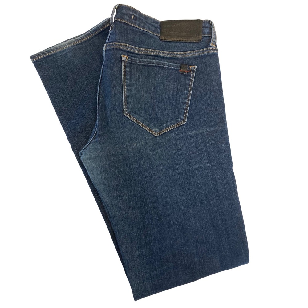 !iT Jeans Women Straight Leg Medium Wash Blue Denim Stretch Pants RN100104